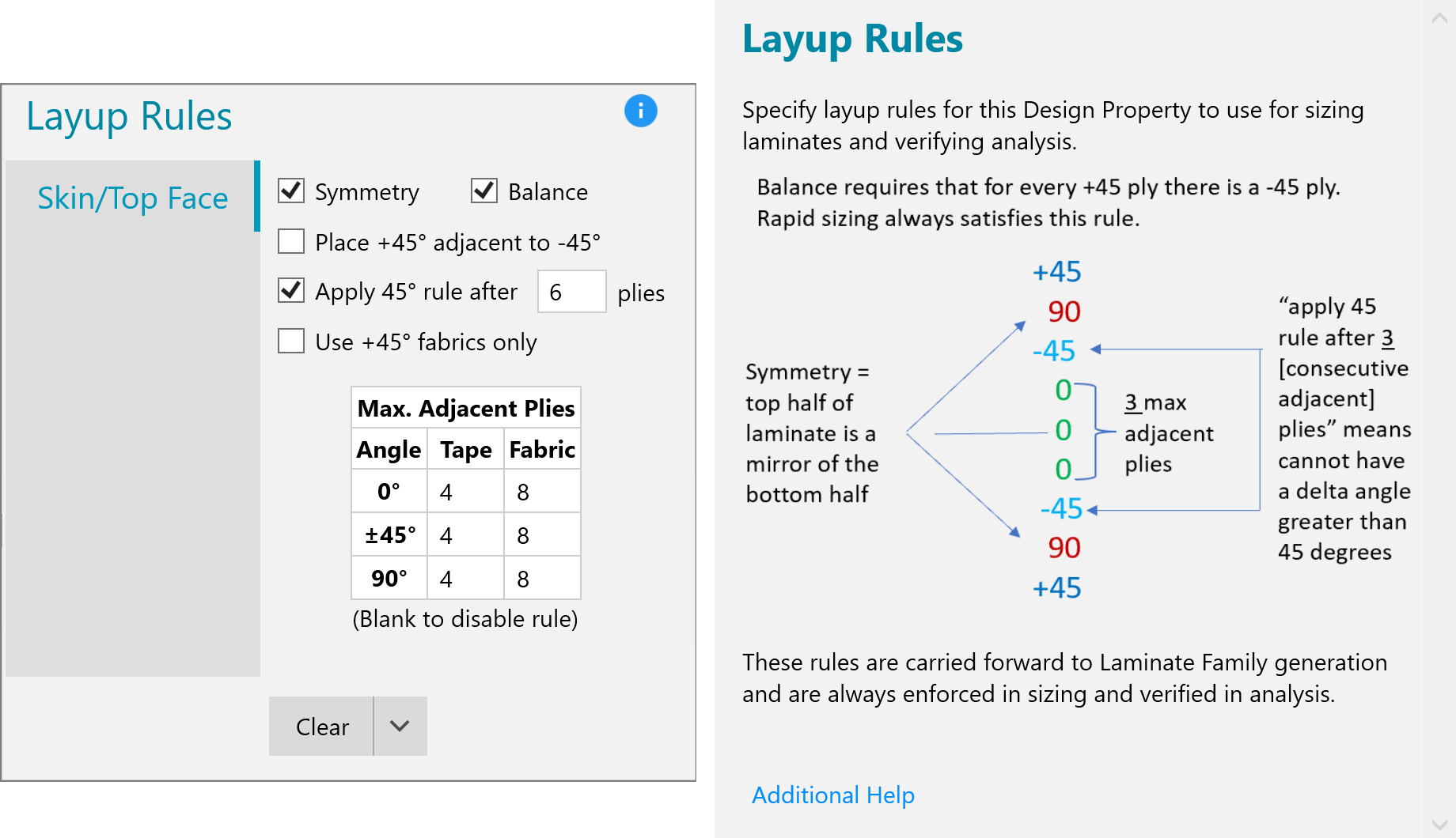 layupRules